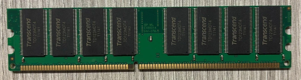 RAM DIMM DDR Transcend 1GB 400Mhz PC3200 - Immagine 2 di 4
