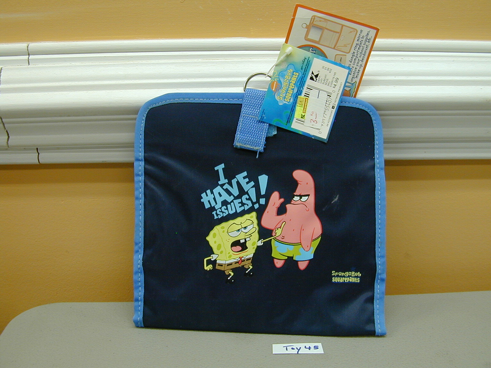 2002 Spongebob Squarepants Locker Organizer - Blue  MOC