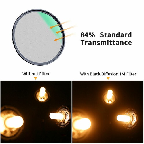 K&F Concept 55mm Diffusion Filter Ring Black Pro Mist 1/8 Sigma 56mm F1.4 E - Picture 4 of 9