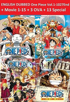 One Piece English Dubbed Anime Collection (movie) 1-15 + 3 OVA + 3 Special  Film