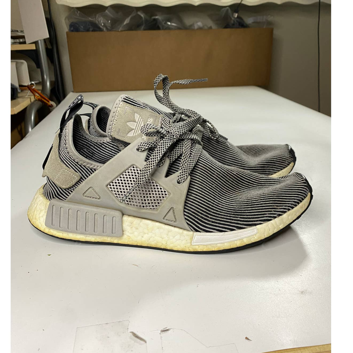adidas gazelle silver green womens Womens adidas Originals Nmd XR1 Primeknit Shoes Clear Granite Size 8.5