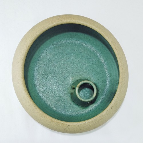 Stoneware Ikebana Round Open Signed - Picture 4 of 5