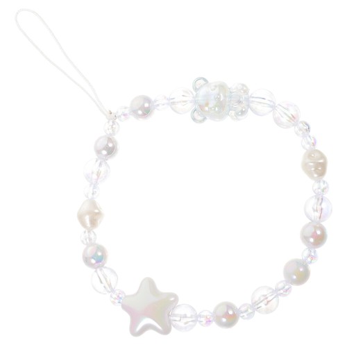 Bear Mobile Phone Chain Miss Beaded Wristlet for Cellphone Lanyard - 第 1/12 張圖片