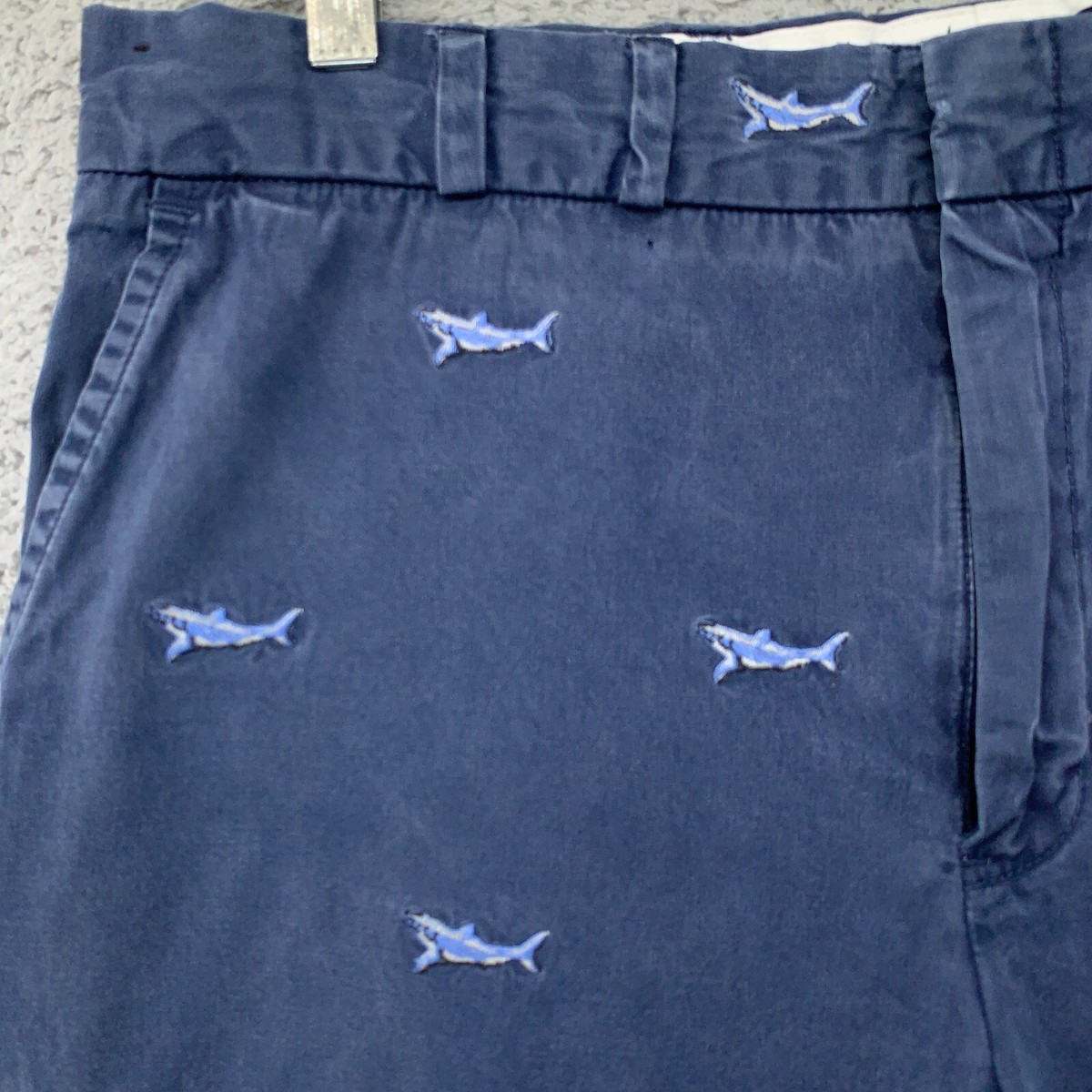 Polo Ralph Lauren Rugby Pants Mens 34x32 Blue Shark Dolphin