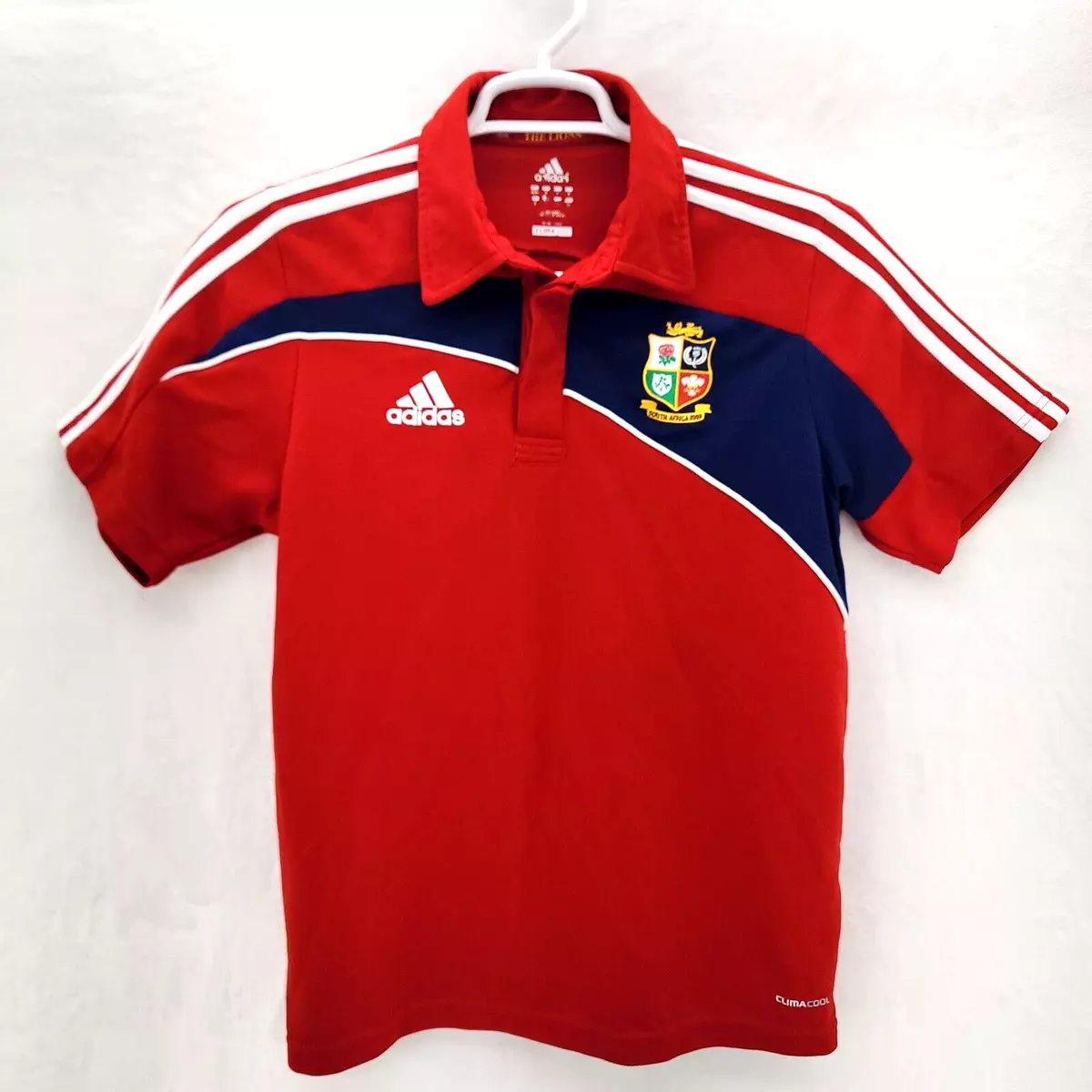 Adidas South Africa 2009 Cup The Lions Red Rugby Polo Men s Small