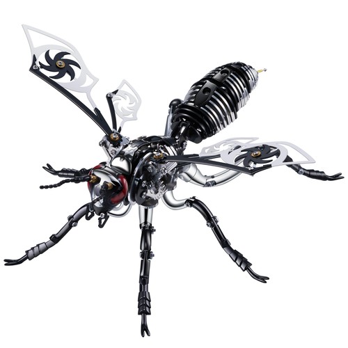 3D Gold Wasp Stainless Steel Insects Puzzle Model Mechanical Animal Gift Toys - Picture 14 of 17