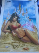 Zenescope Sexy San Diego Comic Con Beach 11" x 17" Dawn McTeigue Art Print
