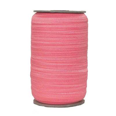 100 Yd Spool-Fold Over Elastic-Strawberry Pink-5/8in Wide-FOE-Headband-Girl-Baby