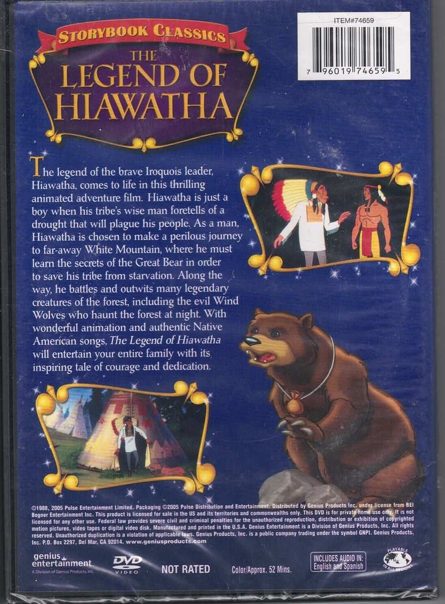 LEGEND OF HIAWATHA Native American Iroquois Children Cartoon