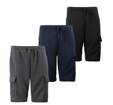 Men's Casual Soft Cotton Multi Pocket Adjustable Drawstring Cargo Gym Shorts