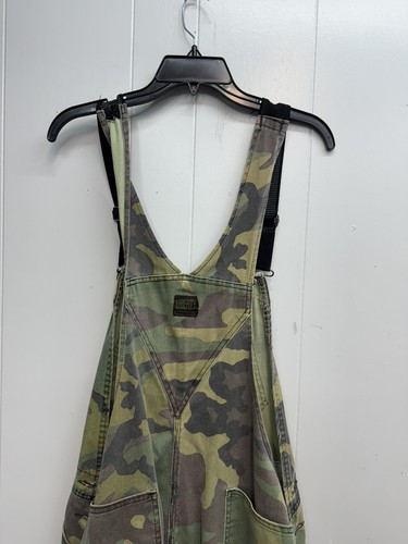 Vintage Liberty Bib Overalls Mens Size 40X30 Green Camo Double Knee USA Hunting - Picture 13 of 20