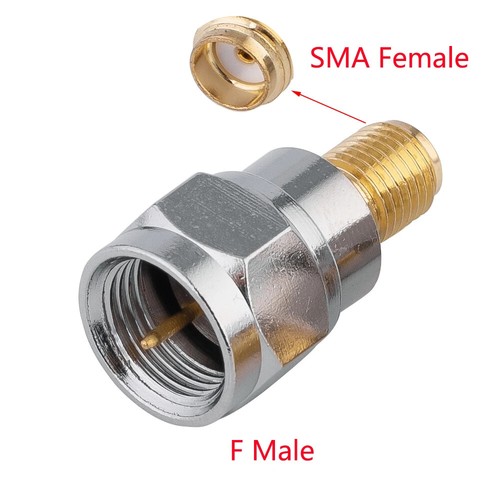 SMA To F TV Female Male Straight Connector RP SMA To F Quick Plug Adapter Coax - Picture 11 of 12
