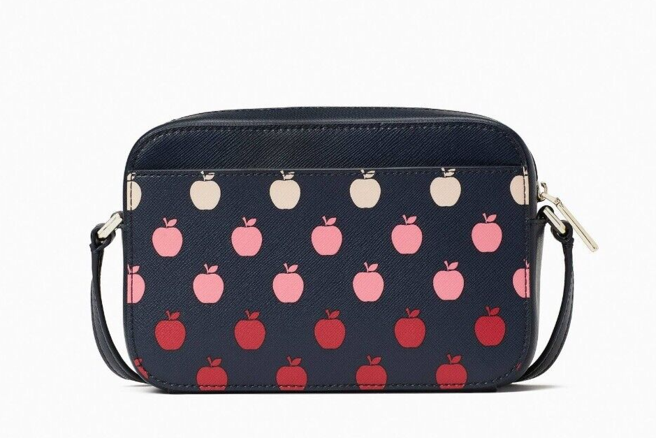 New Kate Spade Staci Orchard Toss Print Camera bag Blazer Blue | eBay