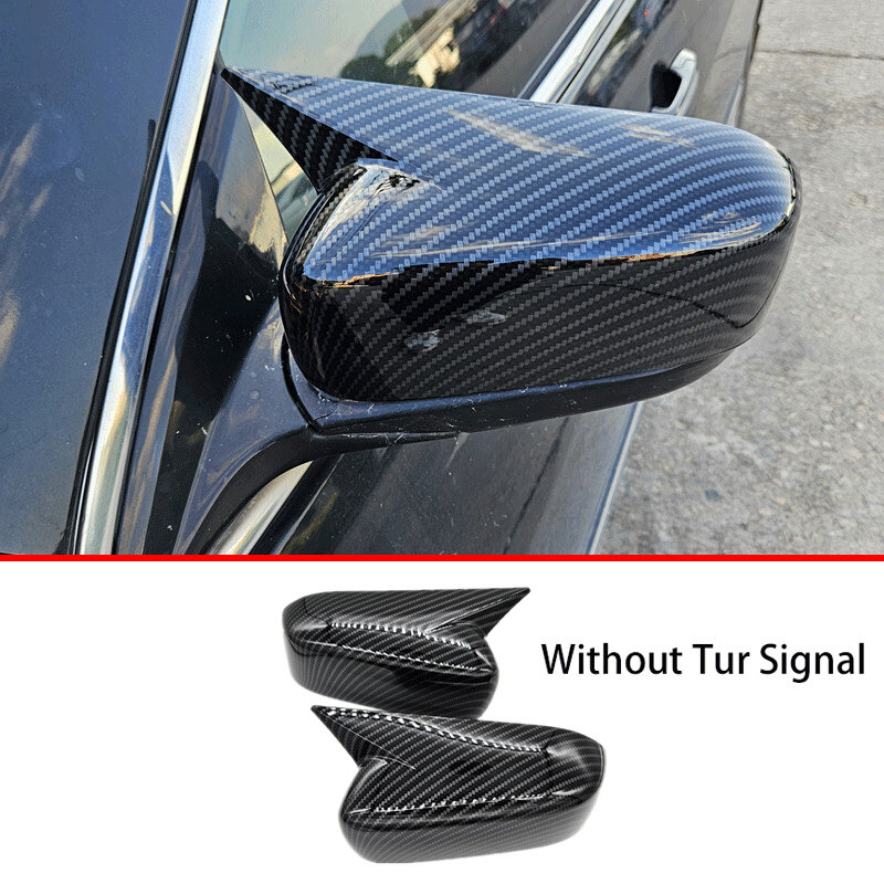 Carbon Fiber Ox Horn Rear View Mirror Cover Trim For Honda Accord 7th 2003-2007