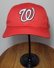 OC SPORTS MLB Washington Nationals Red and White Youth Adjustable Baseball Hat