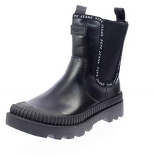 Pepe Jeans Gum - Chelsea Boots Suola Carrarmato Nero - Taglia 36 [23.5cm] Donna
