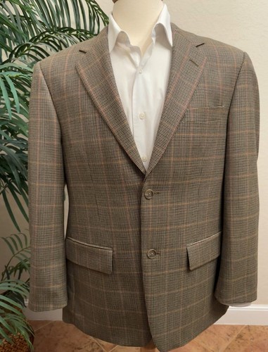 VITALE BARBERIS CANONINCO BLAZER SIZE 38 SPORT COAT HOUNDSTOOTH PLAID JACKET - Picture 3 of 13