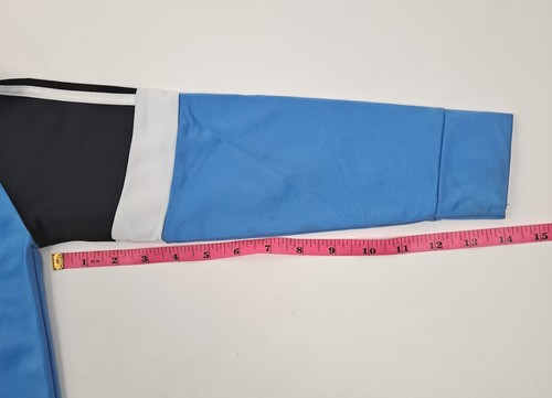 Adidas Boy/Kid's Mock Neck Athletic Long Sleeve Jacket Light Blue Size 5 - Picture 4 of 10