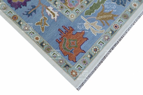 Oushak Hand Knotted Cream 4x6, 5x8, 6x9, 8x10, 9x12, 10x14, 12x15 Wool Area Rug - Picture 9 of 11