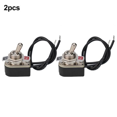 Xtoggle Switch Spst 6a Kippschalter Rocker Schwarz+Silber Spst Vorverkabelt