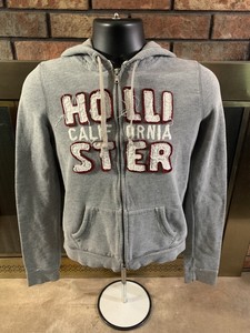 Download Vintage Hollister Gray Hooded Hoodie Sweatshirt Womens ...