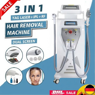 3IN1 OPT SHR Tattoo IPL Haarentfernungssystem Therapie ND YAG Laser Maschine DE