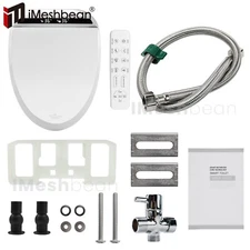 Smart Electric Bidet Toilet Heated Seat Elongated LCD Auto Flush Dry Night Light