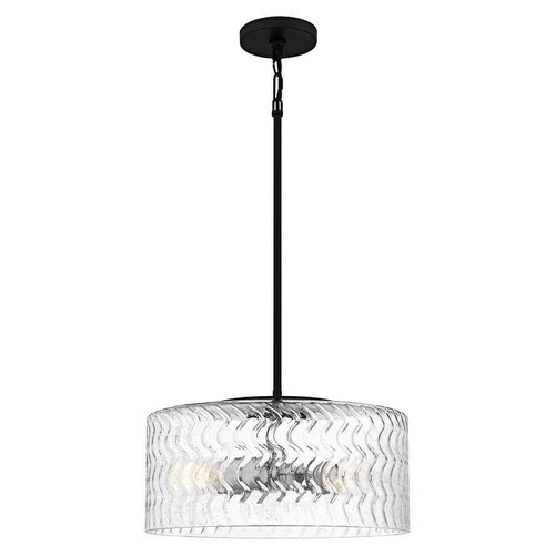 DSI LIGHTING Elara 3-Light Black and Brushed Nickel Pendant Light w Clear Glass - Picture 4 of 4