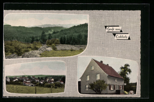 AK Wildbergerhütte-Eichholz, Pension Fr. A. Rothstein, Ortspartie, Panorama 196  - Bild 1 von 2