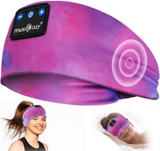 Sleep Headphones Bluetooth 5.4 Headband Wireless Earphones TieDye Pink