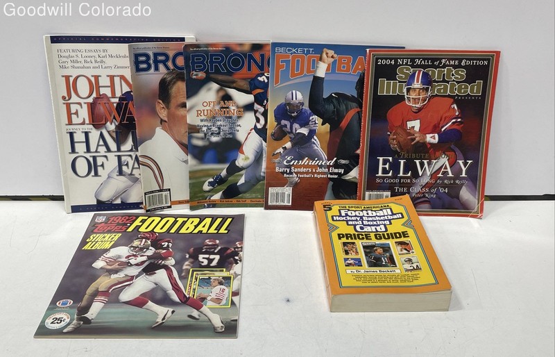 Assorted Football Magazine's & Sports Card Price Book