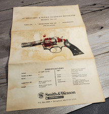 Vintage Original Smith Wesson Model 65 Parts List Instructions Paper Manual Vintage Original Smith Wesson Model 65 Parts List Instructions Paper Manual