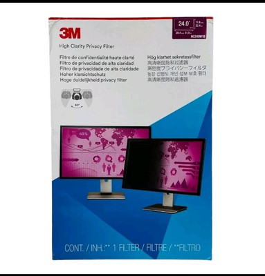 (Lot Of 2) 3M HC240W1B 16:10 High Clarity Privacy Filter for 24'' Monitor NEW 