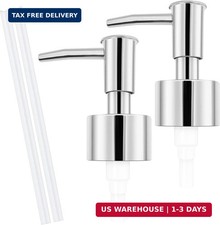2pack Silver Soap Dispenser Pump Replacement - Soap Pump for Lotion  Regular Gl