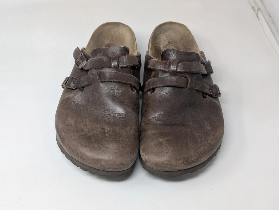 Birkis Birkenstock Camden Boston Zapatos Zueco Cuero Marrón EUR 41 W 10 M 8 Foto 2 de 4