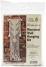 Solid Oak Macrame Wall Hanging Kit-Three Triangles