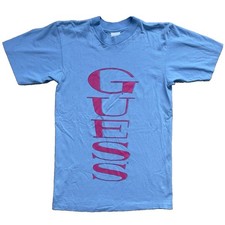 Vintage 80s 90s Guess Single Stitch T-Shirt Made in USA Short Sleeve Spellout