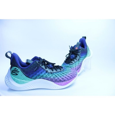 Used Under Armor Curry Flow 10 Northern Lights Blue Purple Sz 10 Mens 3025621500
