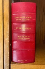 FROM THE LIBRARY OF CHARLES DICKENS! First Edition Set 2 Bookplates Leather Case