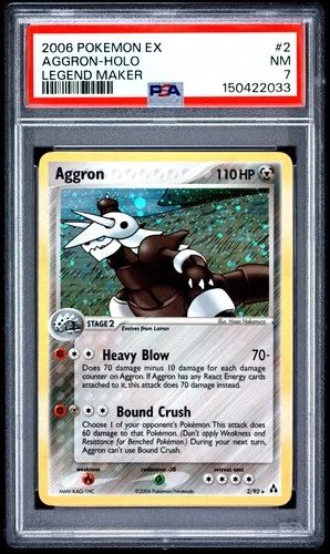2006 POKEMON EX LEGEND MAKER #2 AGGRON-HOLO PSA 7