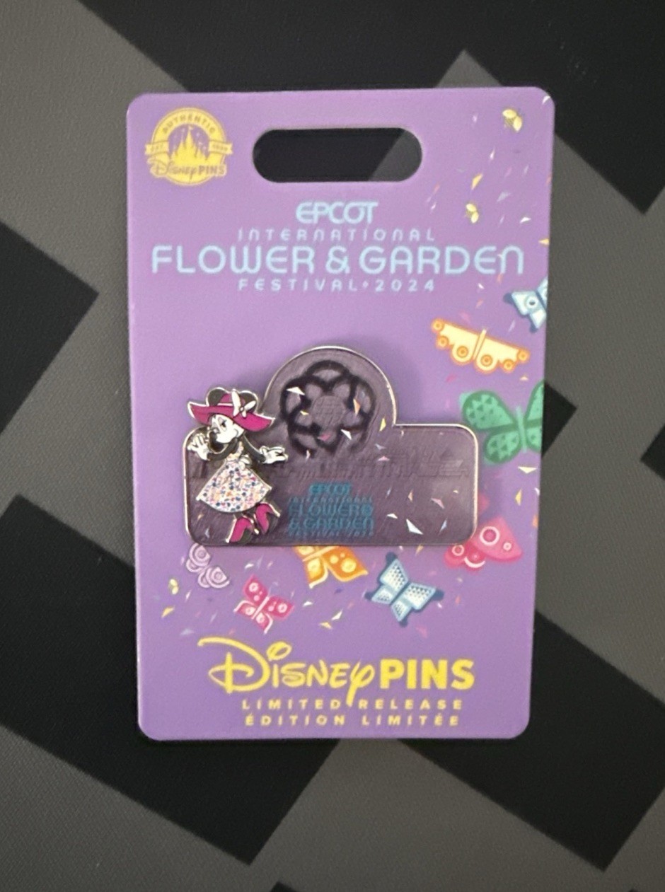 2024  Disney Parks  Flower And Garden Minnie Mouse Limited Release Pin New