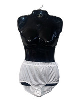 NWT Sears K Mart Vintage Brief Panty 2X Sissy Granny Full Coverage Nylon