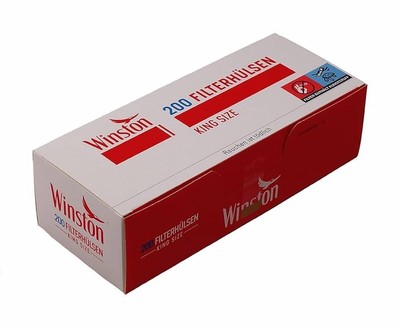 Winston Hülsen KING SIZE 200 Stück   Zigarettenhülsen zum Selbstdrehen   ️