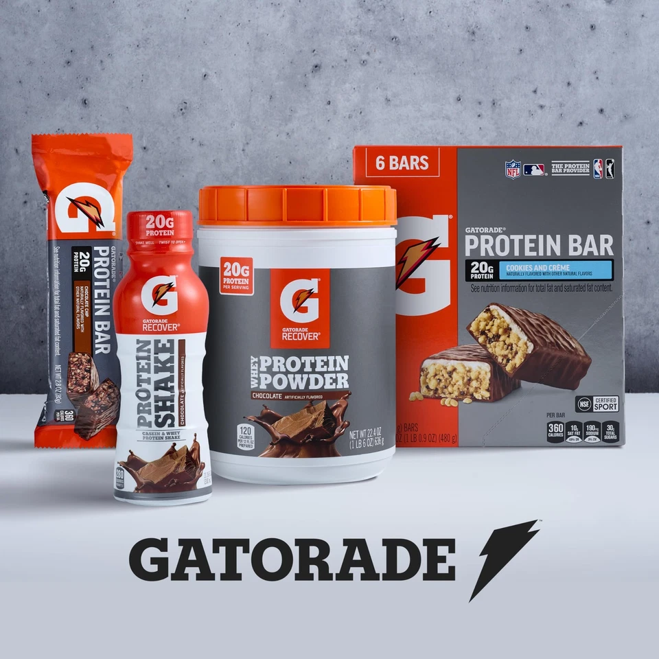 Batido de proteínas Gatorade Recover, chocolate, 20 g de proteína, 11,6 fl oz, paquete de 12 Foto 2 de 4