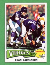 1975 Topps #400 Fran Tarkenton NM-MINT BEAUTY CENTERED HOF Vikings