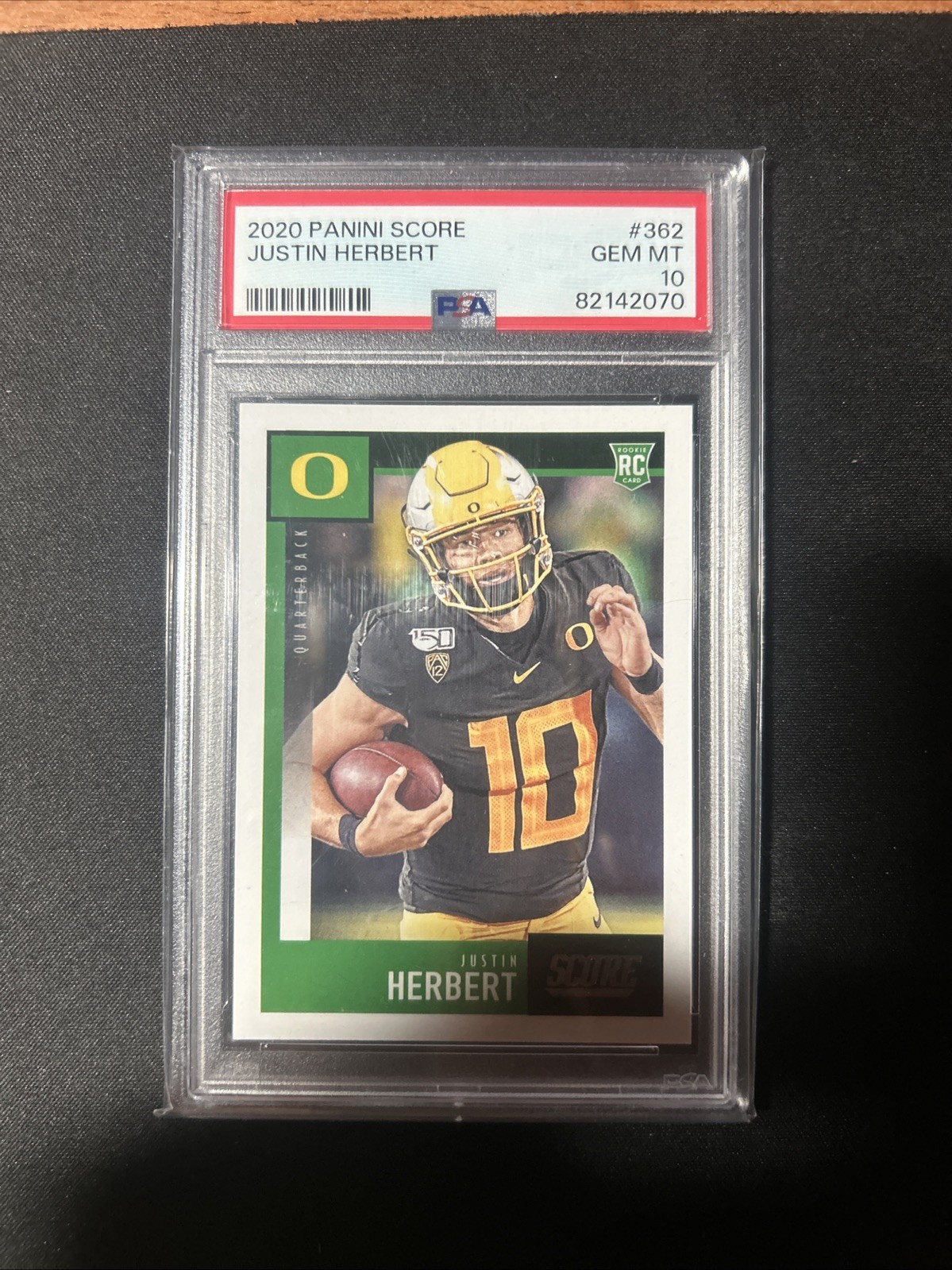 Justin Herbert Panini Score #362 Gem Master