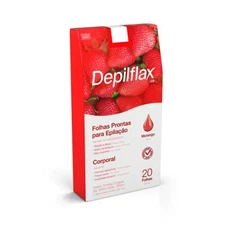 Depilflax Strawberry Ready to Use Body Wax Strips – 20 Sheets