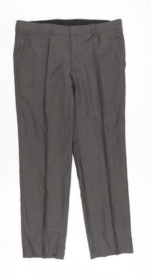 Anzughose Herren UK Größe 52 Calvin Klein Regular Fit Grau Hose