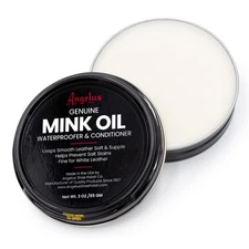 Angelus Mink Oil for Leather Boots 3 oz Metal Tin | All-Natural Leather Condi...