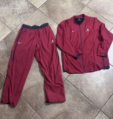 Nike Team Track Suit Mens XLarge University of Alabama Windbreaker Crimson Tide